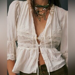 NWT Still in bag Forever Young Bed Jacket in White Asylum in XS